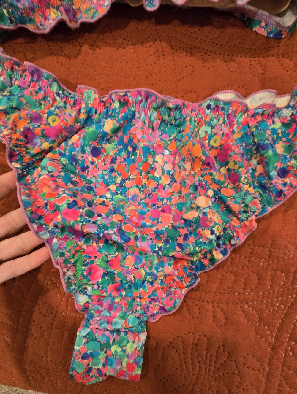 Lilac Multicolor Floral Print Bikini Set - Women’s Swim - Picture 4 of 10